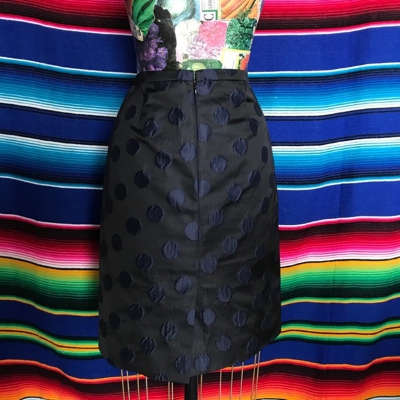 J Crew No 2 Circle Pencil Skirt Polka Dot Sheath - Picture 4 of 8